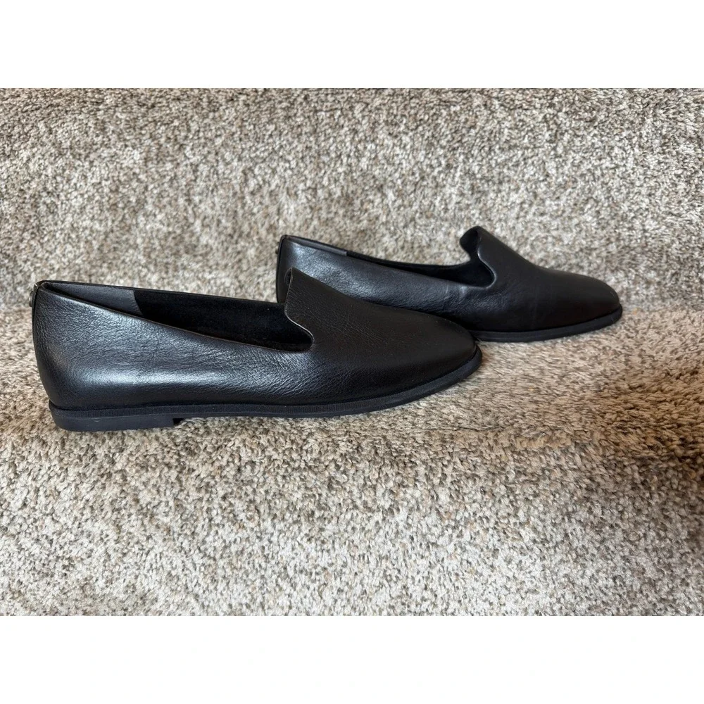 VIONIC Willa 2.0 Wedge Slip-On Flat Loafers Black Leather Size 9.5